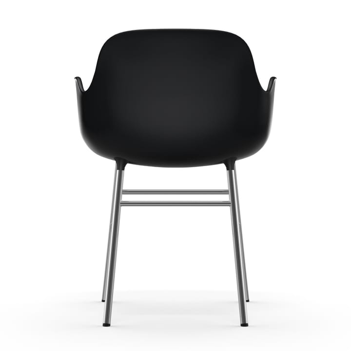 Form Armlehnstuhl verchromte Beine, Schwarz Normann Copenhagen