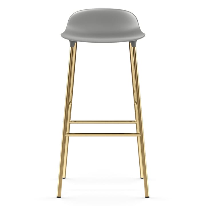 Form Barstuhl Messingbeine 75cm, Grau Normann Copenhagen