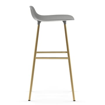 Form Barstuhl Messingbeine 75cm - Grau - Normann Copenhagen