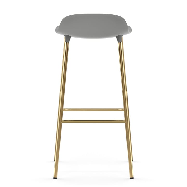 Form Barstuhl Messingbeine 75cm, Grau Normann Copenhagen