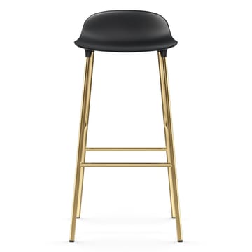 Form Barstuhl Messingbeine 75cm - Schwarz - Normann Copenhagen