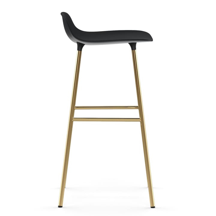 Form Barstuhl Messingbeine 75cm, Schwarz Normann Copenhagen