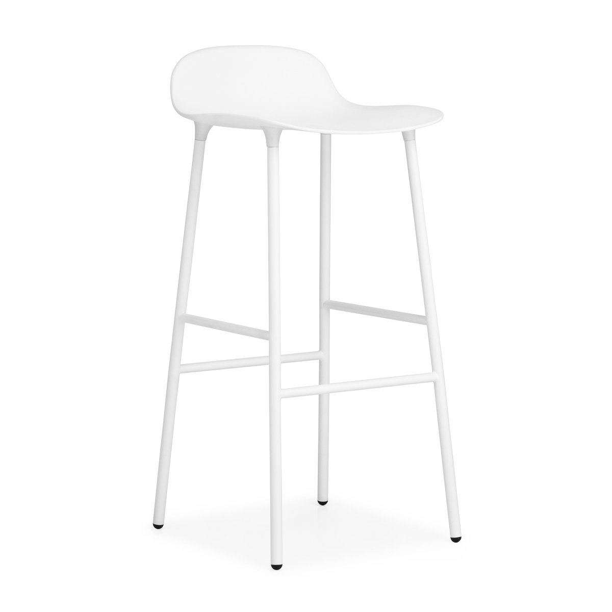 Normann Copenhagen Form Barstuhl Metallbeine 75cm Weiß