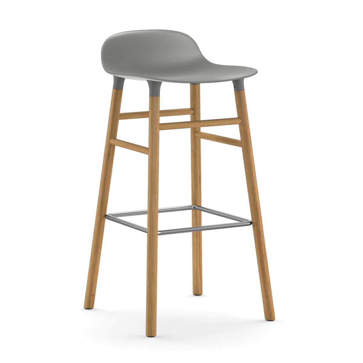 Normann Copenhagen Form Chair Barstuhl Eichen-Beine Grau