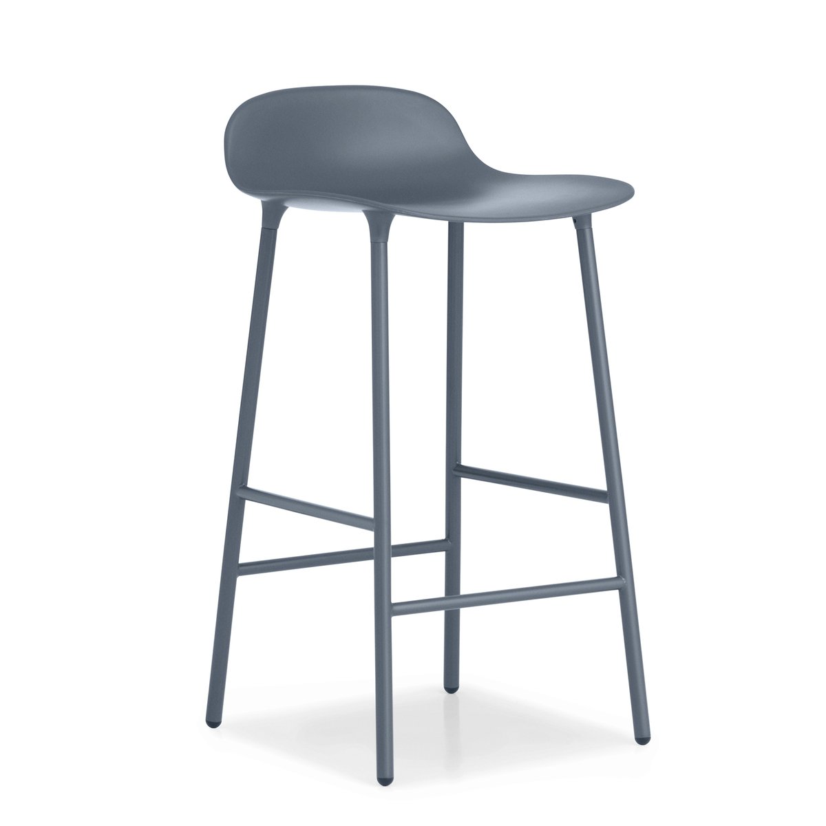 Normann Copenhagen Form Chair Barstuhl metallBeine Blau