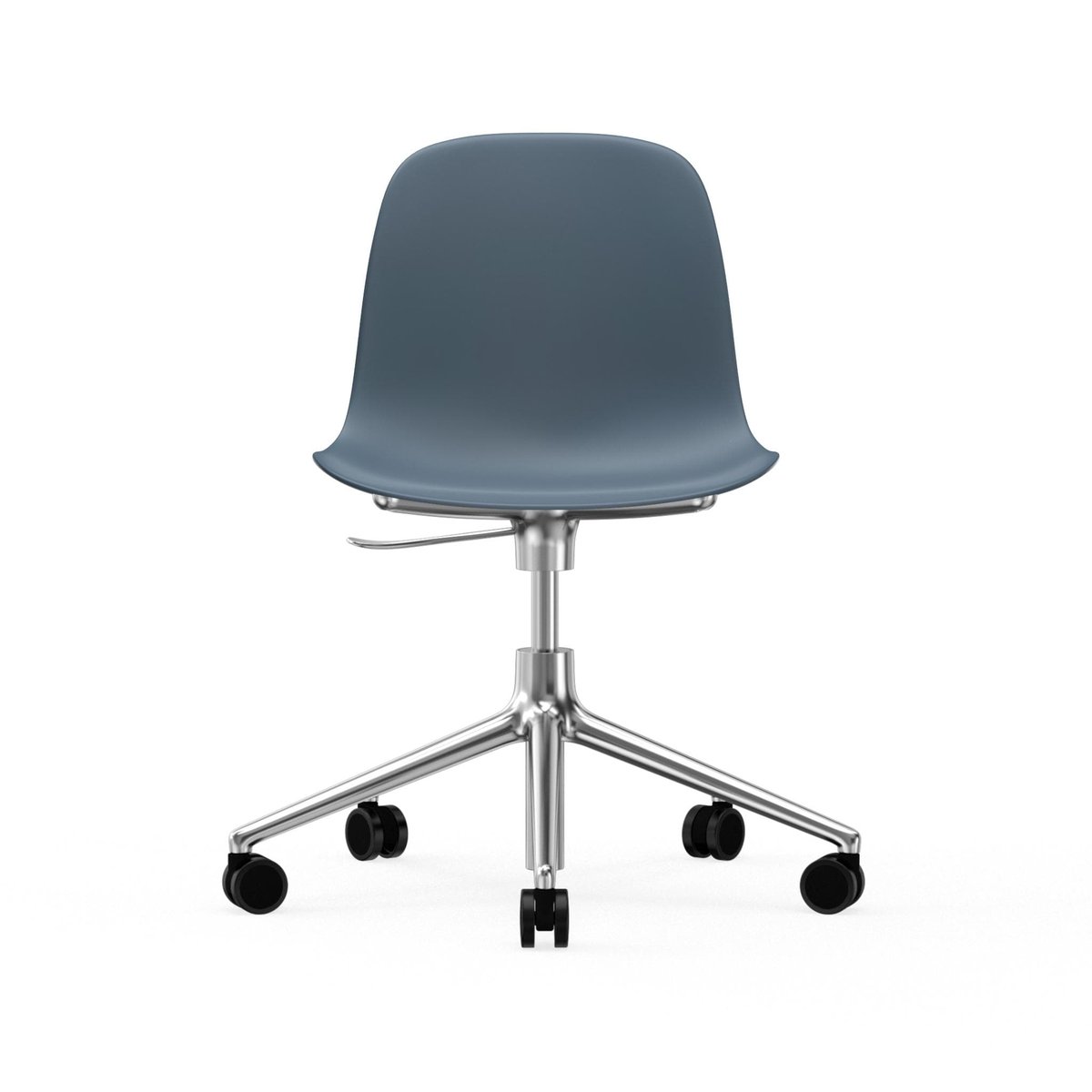 Normann Copenhagen Form chair drehbar, 5W Bürostuhl Blau, Aluminiumrollen