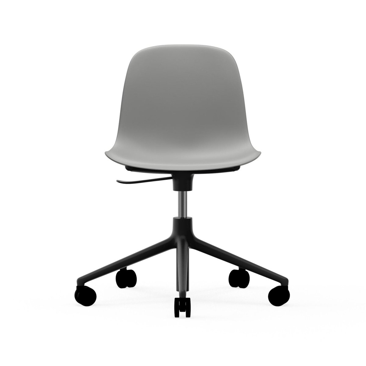 Normann Copenhagen Form chair drehbar, 5W Bürostuhl Grau , schwarzes aluminium, rollen