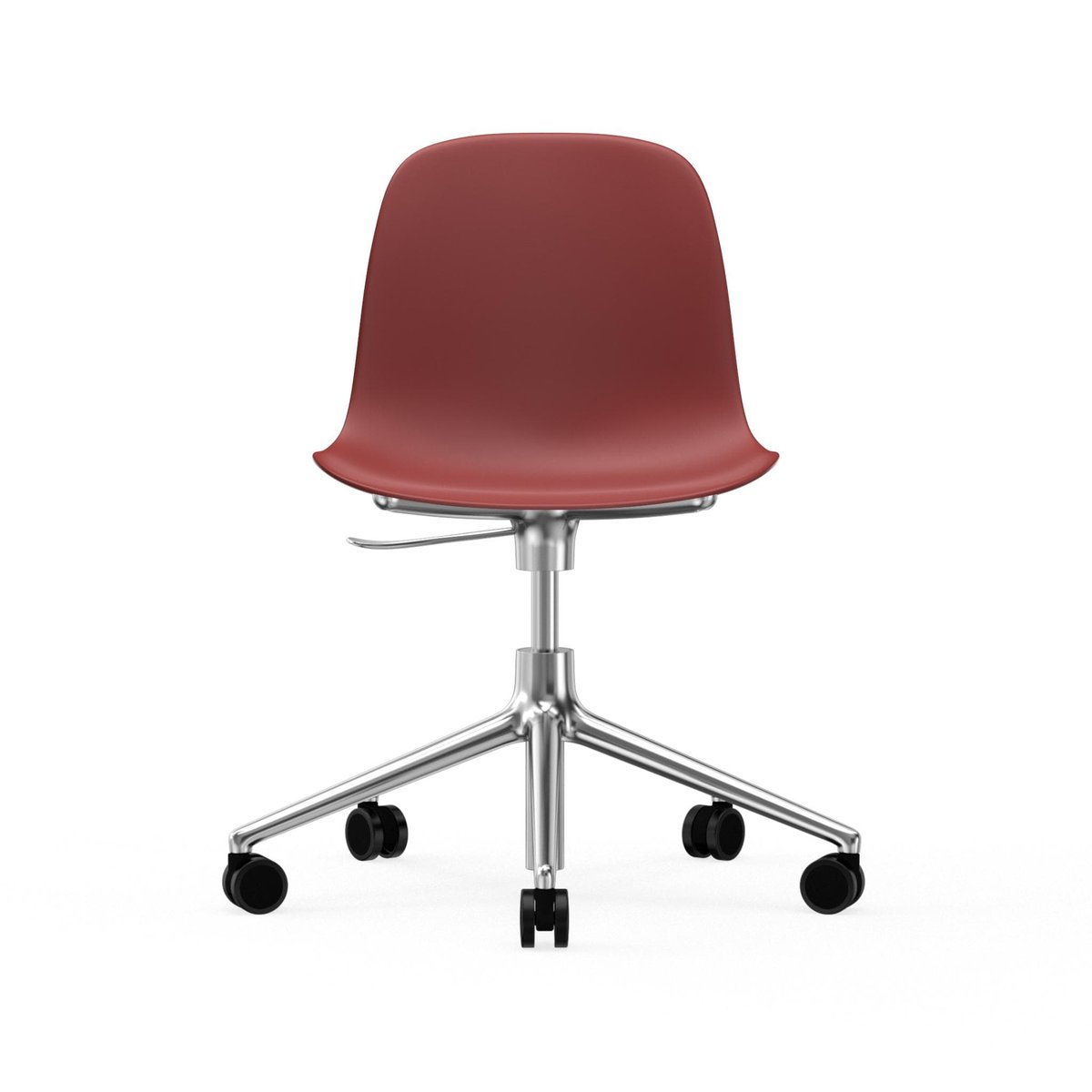 Normann Copenhagen Form chair drehbar, 5W Bürostuhl Rot, Aluminium, Rollen