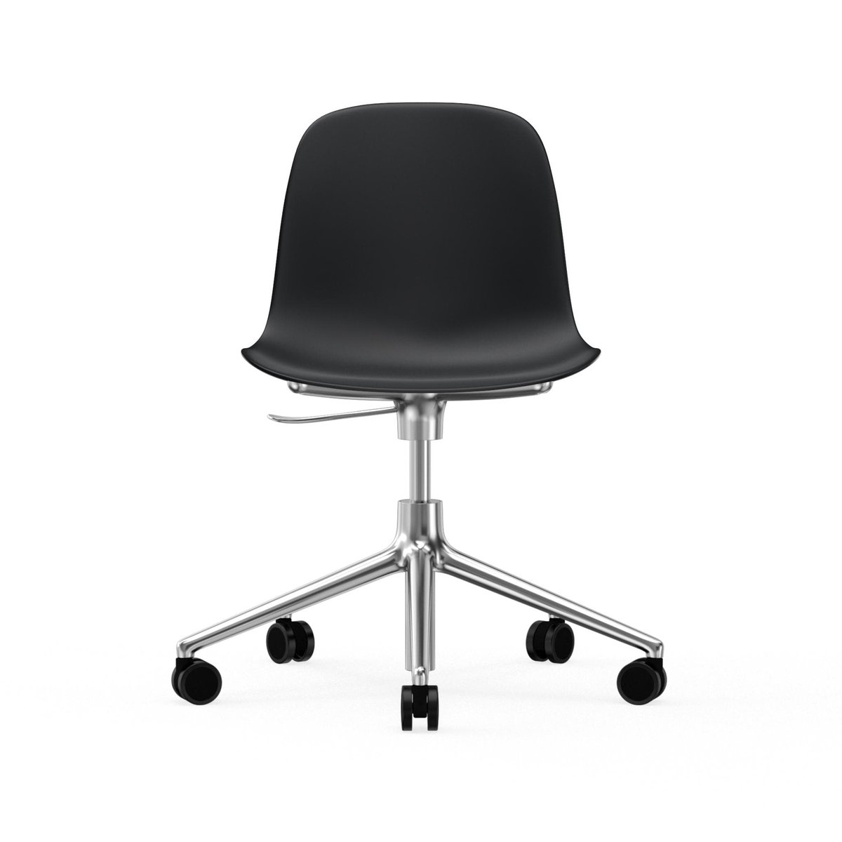 Normann Copenhagen Form chair drehbar, 5W Bürostuhl Schwarz, Aluminium, Rollen