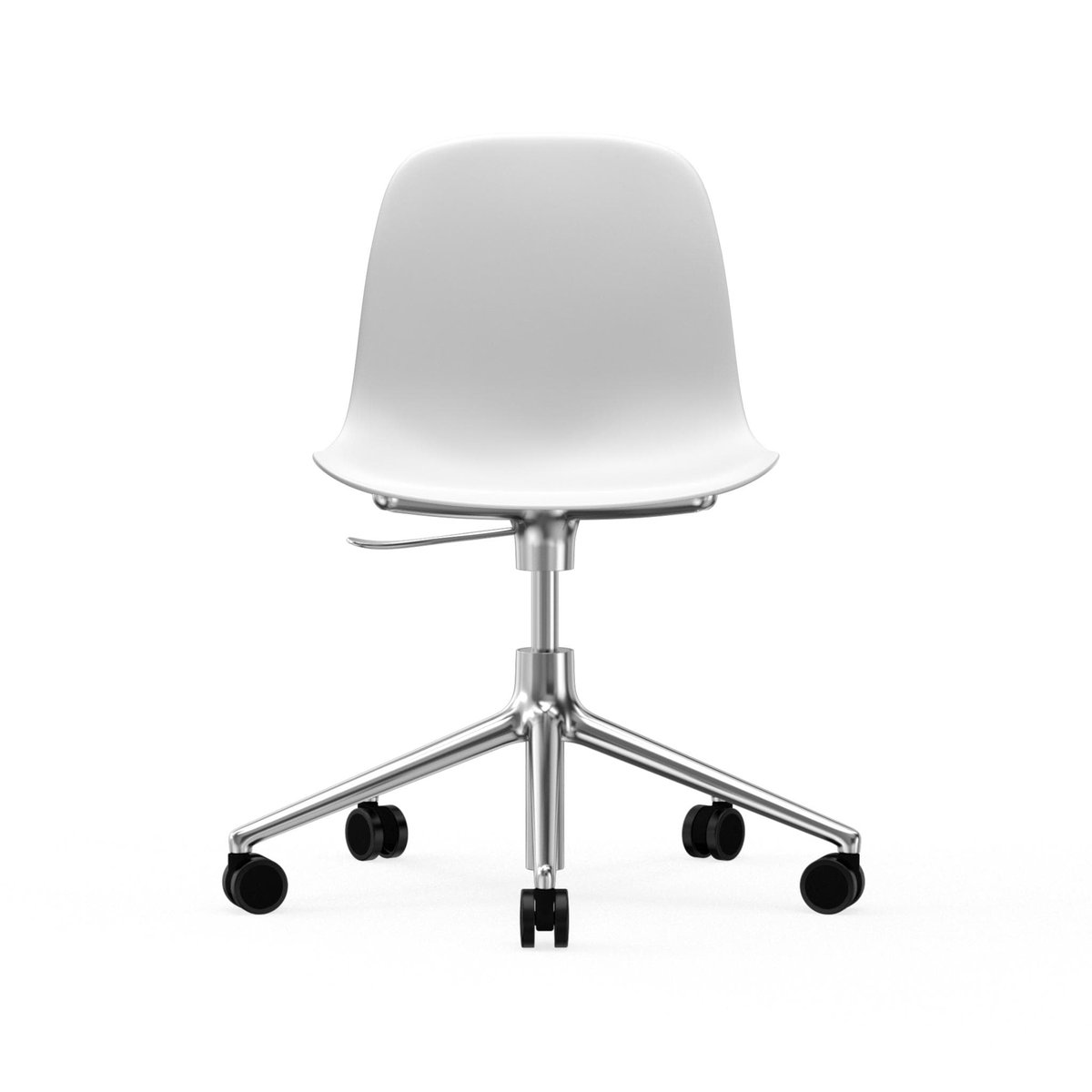 Normann Copenhagen Form chair drehbar, 5W Bürostuhl Weiß, Aluminium, Rollen