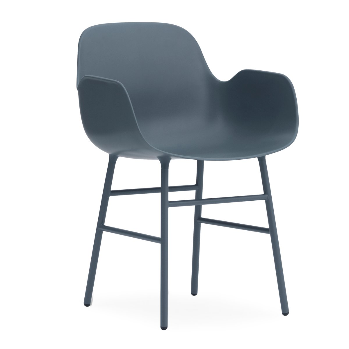 Normann Copenhagen Form Sessel Metallbeine Blau