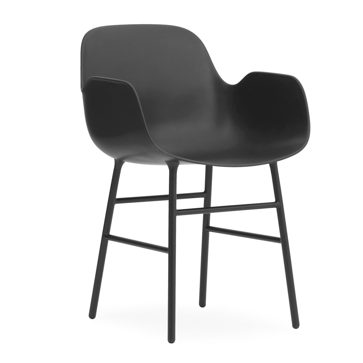 Normann Copenhagen Form Sessel Metallbeine Schwarz