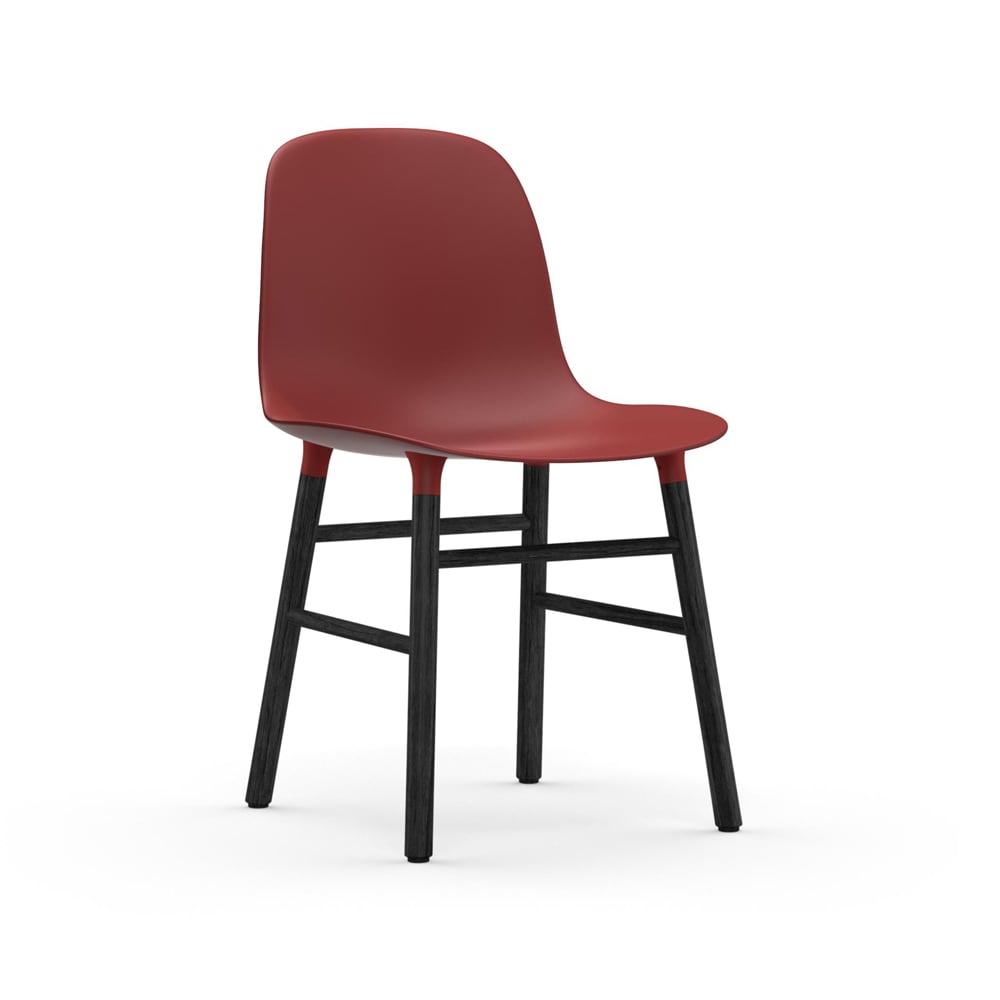 Normann Copenhagen Form Stuhl Red, Schwarze Beine