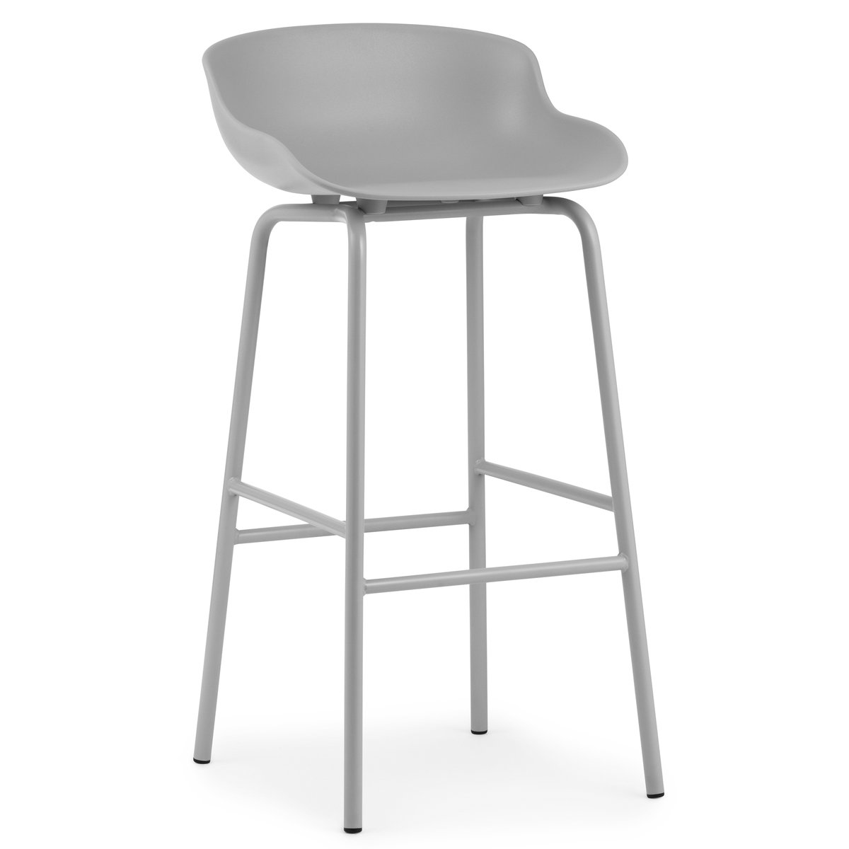 Normann Copenhagen Hyg Barstuhl Metallbeine 75cm Grau