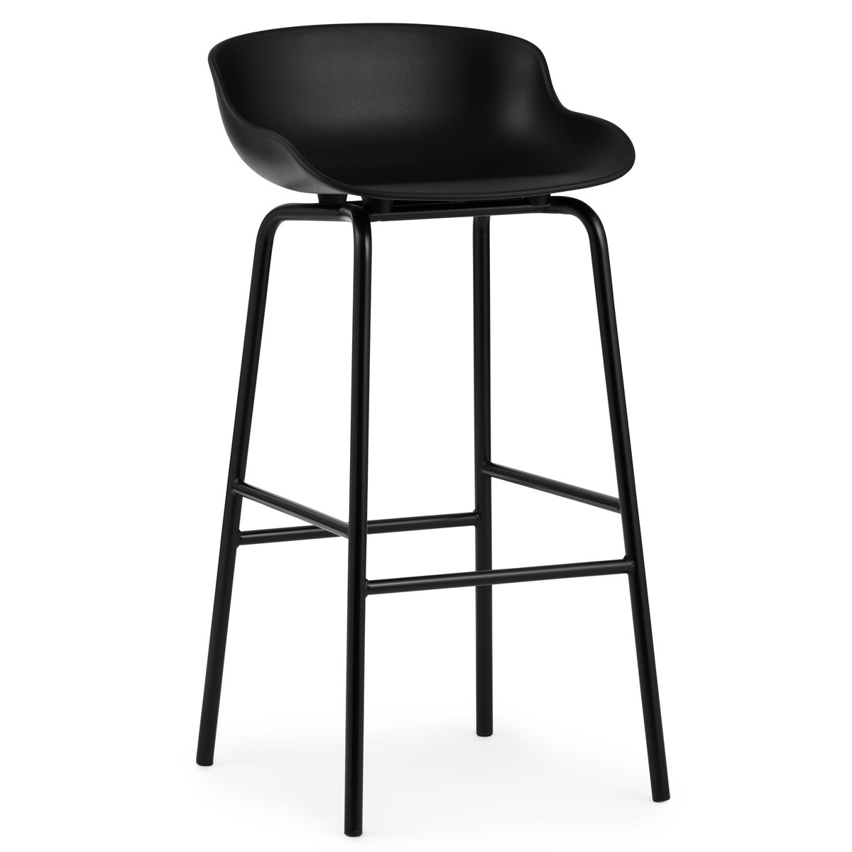 Normann Copenhagen Hyg Barstuhl Metallbeine 75cm Schwarz