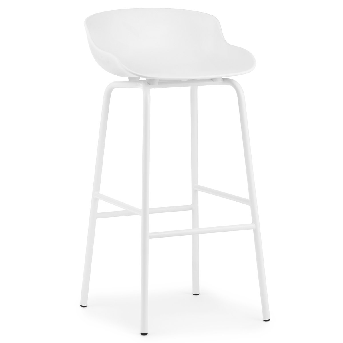 Normann Copenhagen Hyg Barstuhl Metallbeine 75cm Weiß