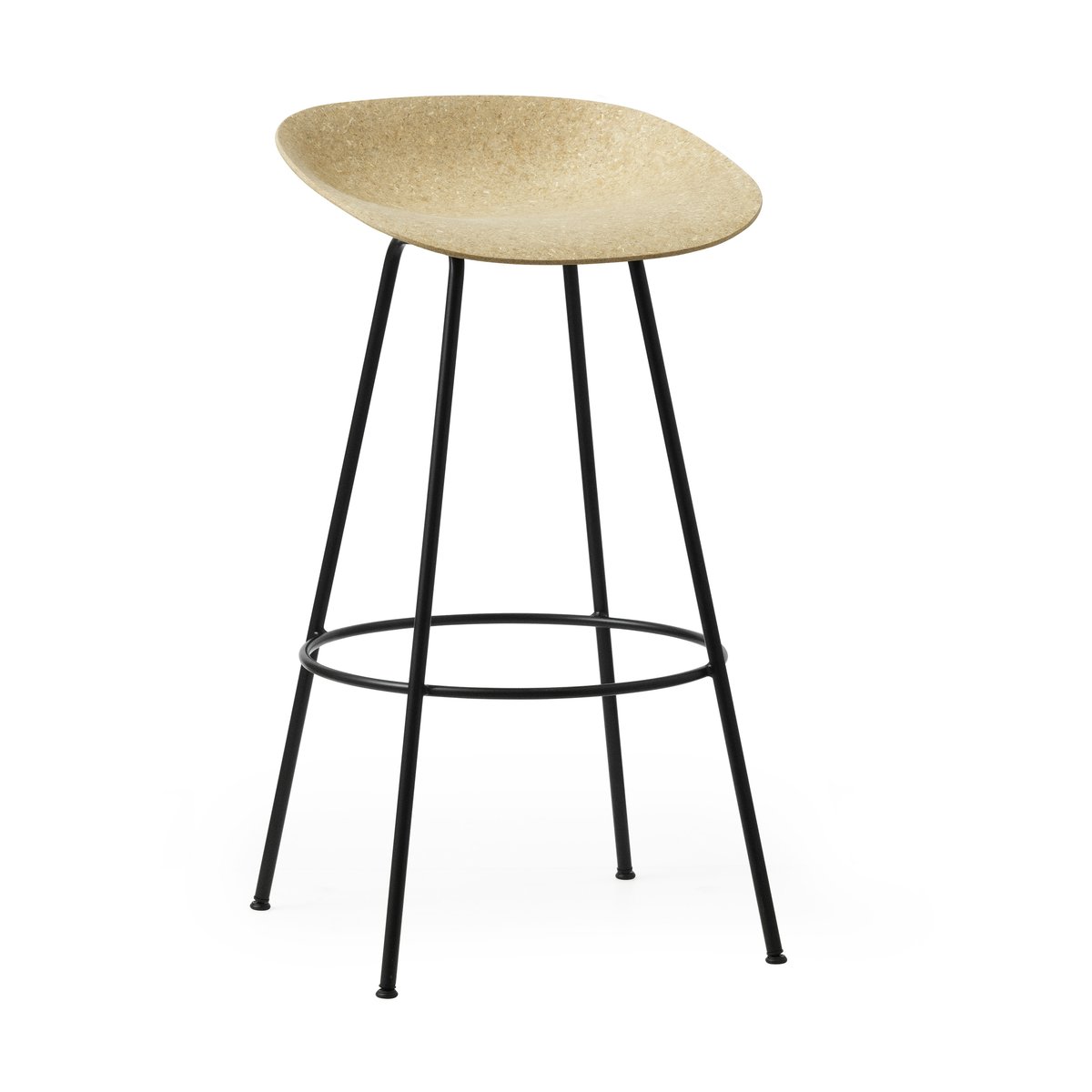 Normann Copenhagen Mat Barstool Barhocker 75 cm Hemp-black steel