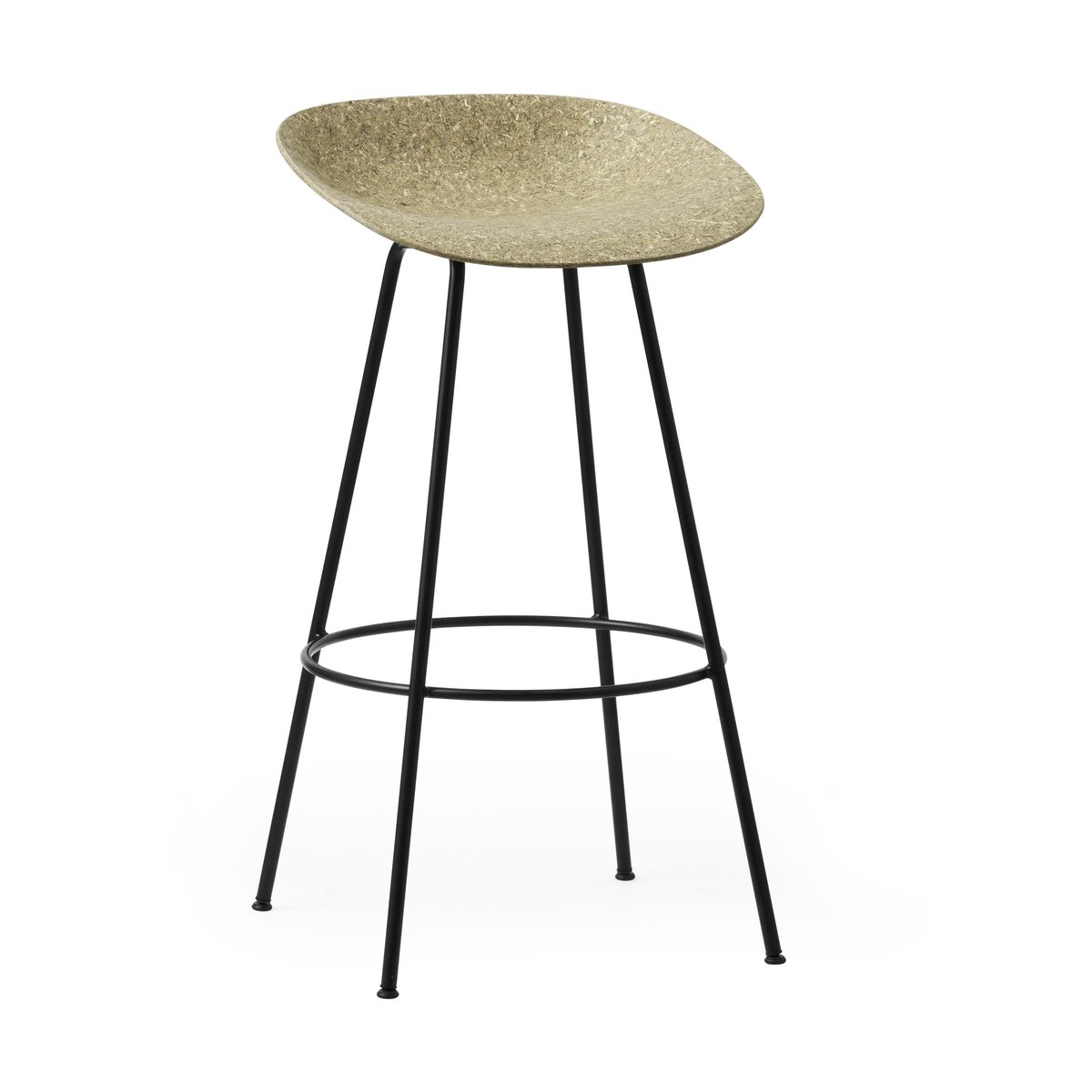 Normann Copenhagen Mat Barstool Barhocker 75 cm Seaweed-black steel