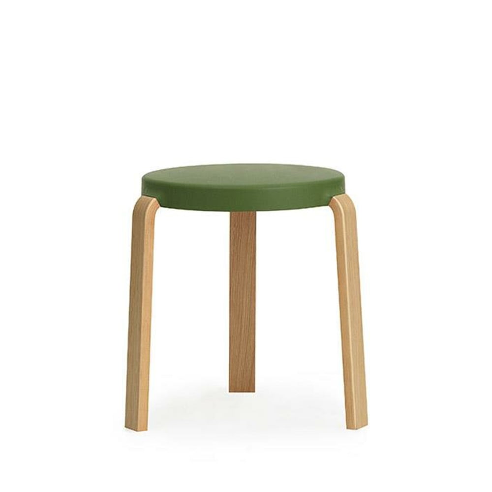 Normann Copenhagen Tap Hocker Olive, Eichenholzbeine