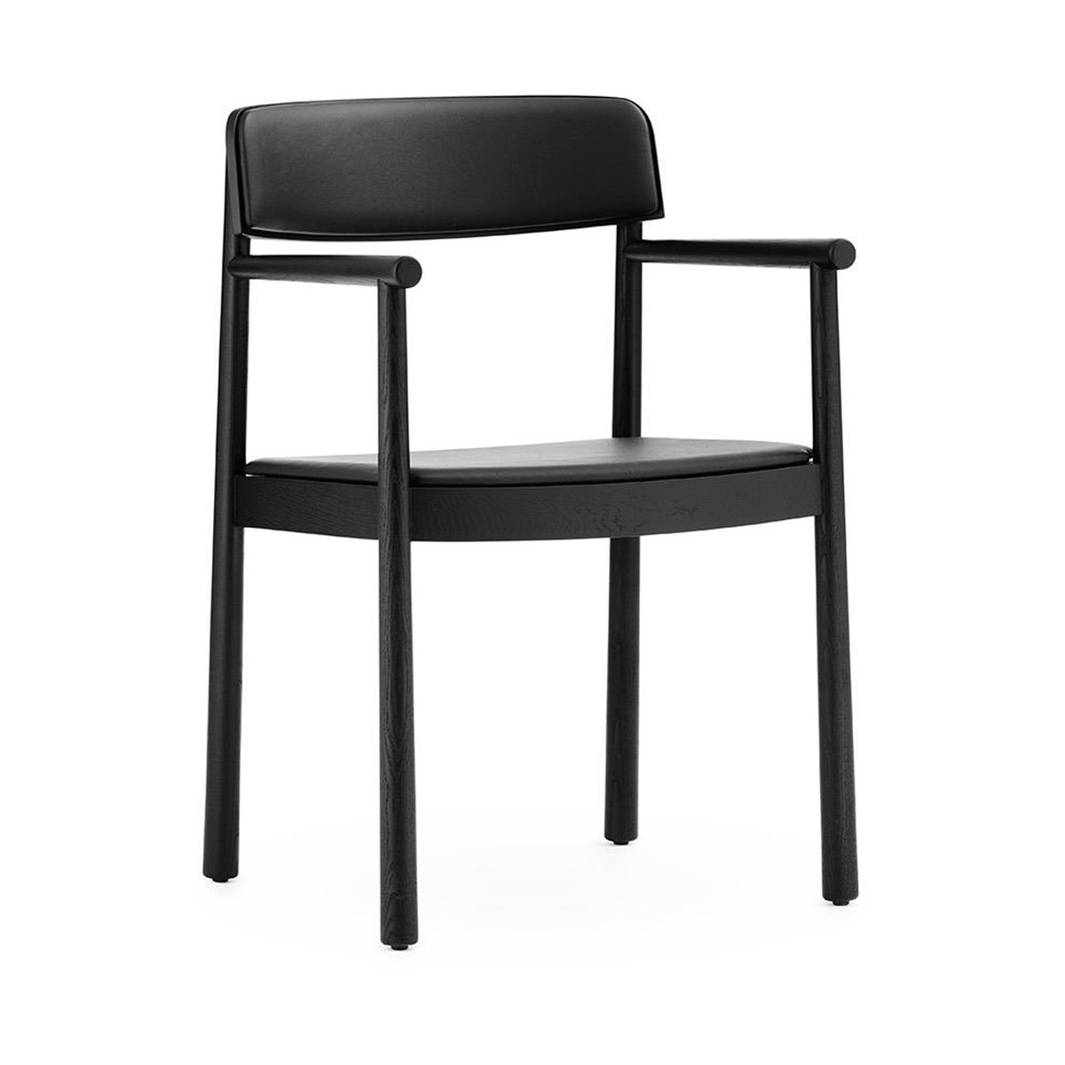 Normann Copenhagen Timb Sessel mit Sitzkissen Black/ Ultra Leather - Black