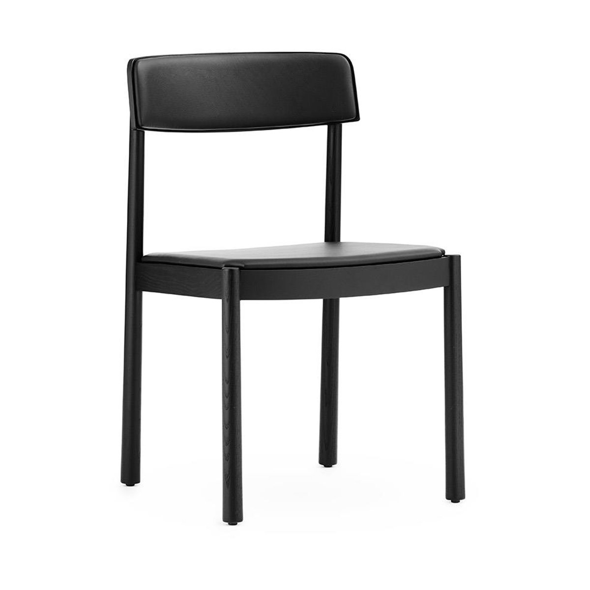 Normann Copenhagen Timb Stuhl mit Sitzkissen Black/ Ultra Leather - Black