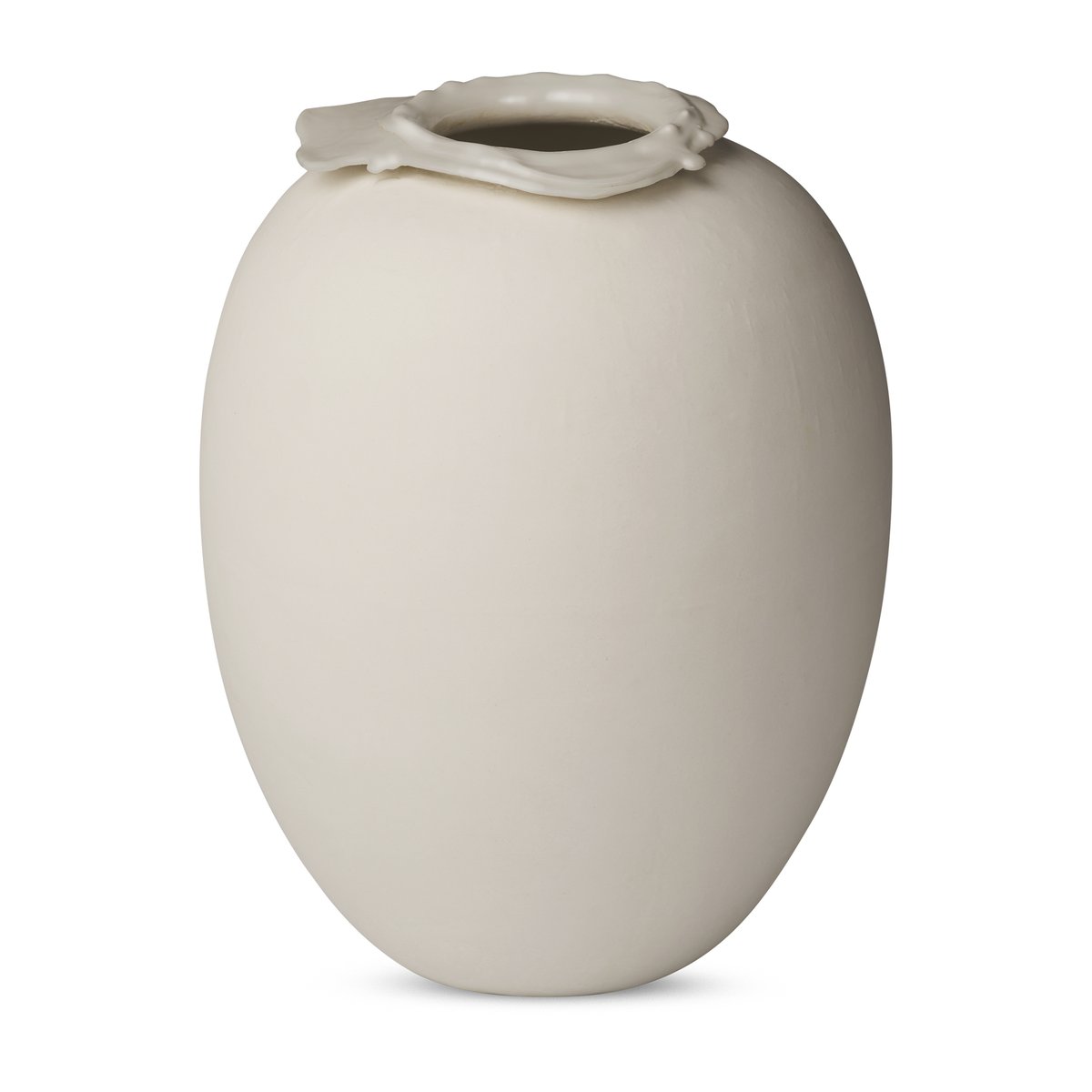 Northern Brim Vase 28cm Beige