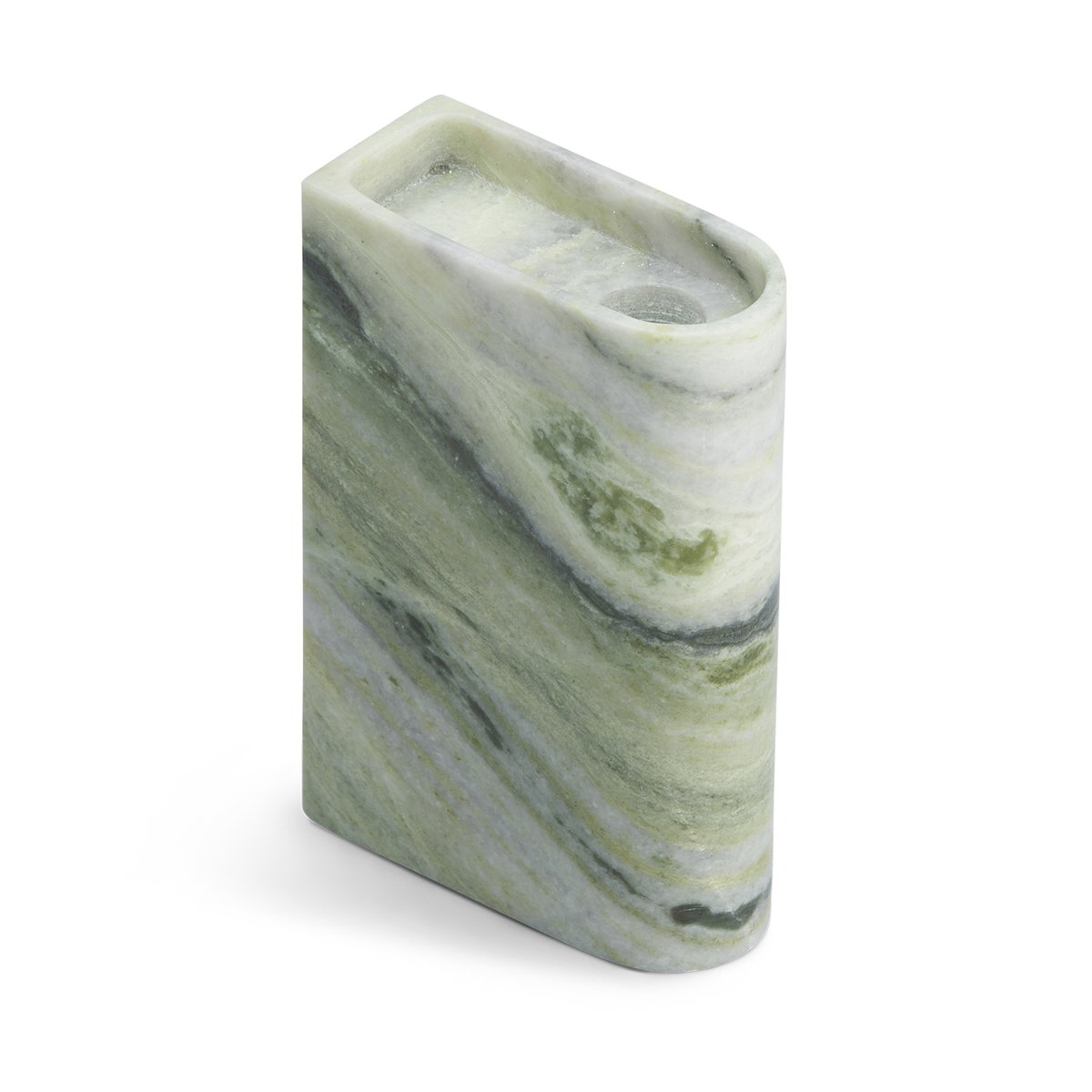 Northern Monolith Kerzenhalter medium Mixed green marble