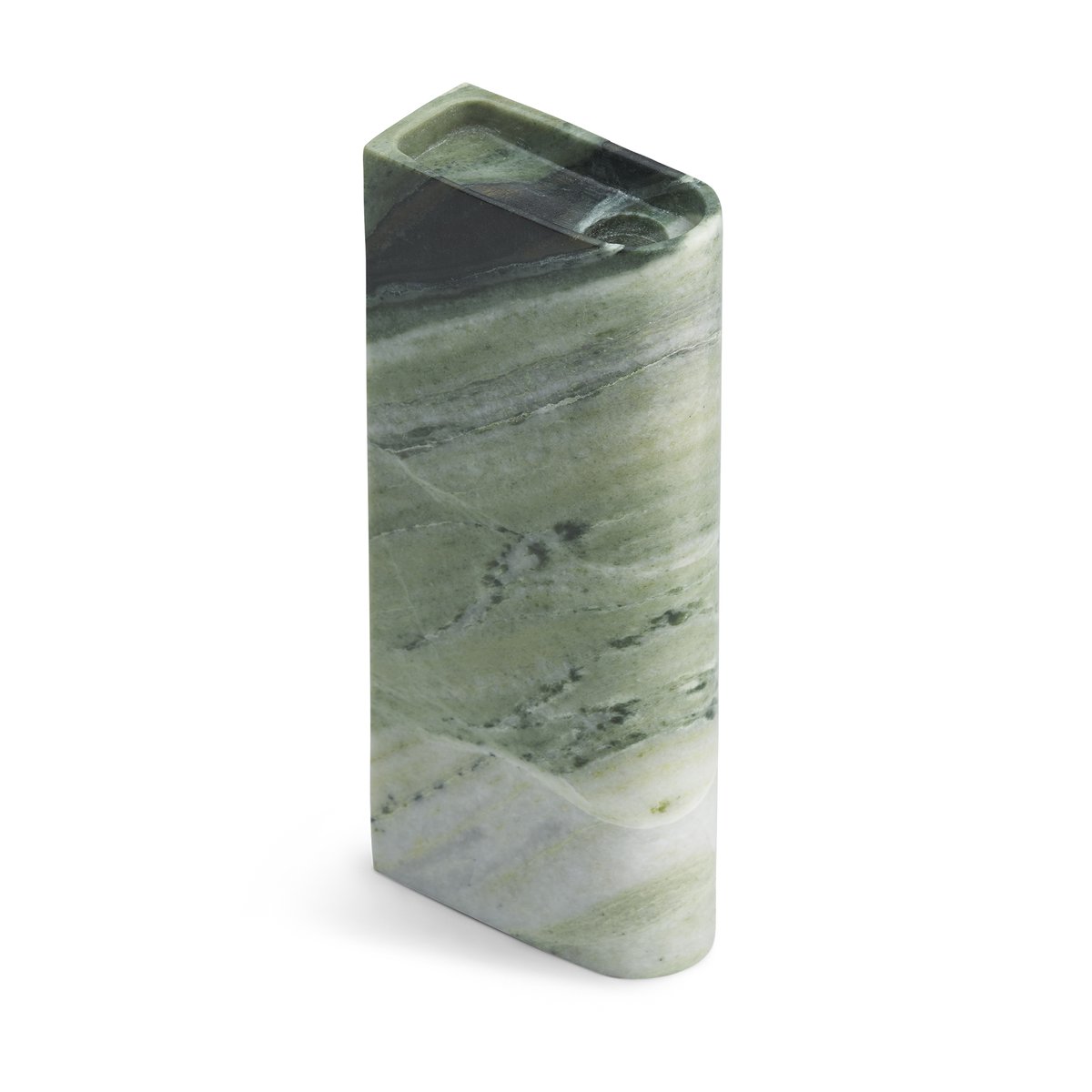 Northern Monolith Kerzenhalter tall Mixed green marble