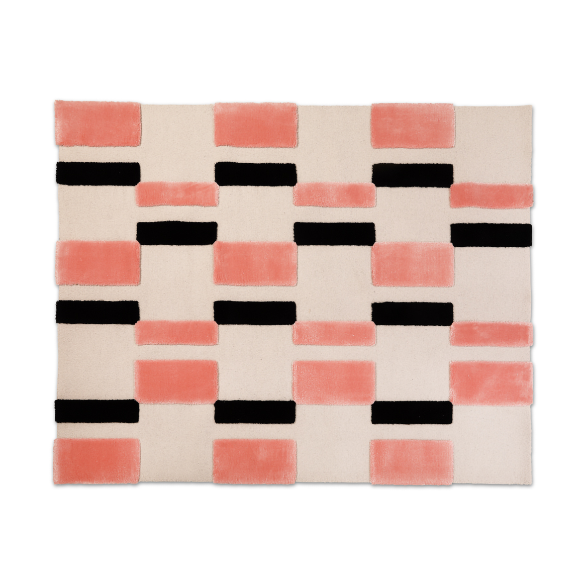 Ogeborg ODC Segment Rug Collection Irregular Teppich Coral crush-cream-black, 120x200 cm