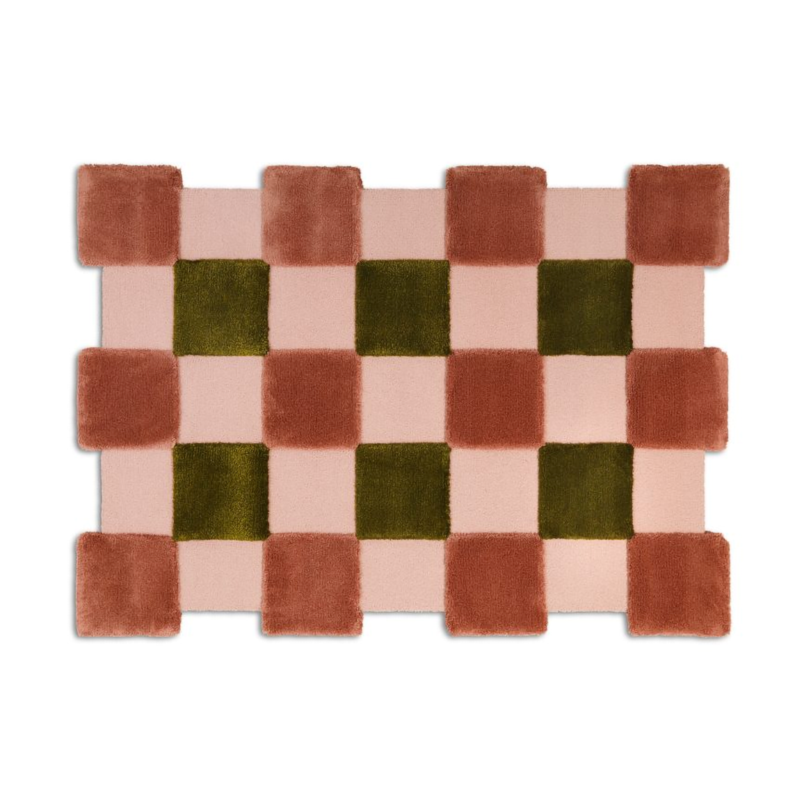 Ogeborg ODC Segment Rug Collection Square Teppich Apricot-rose-olive, 142x198 cm