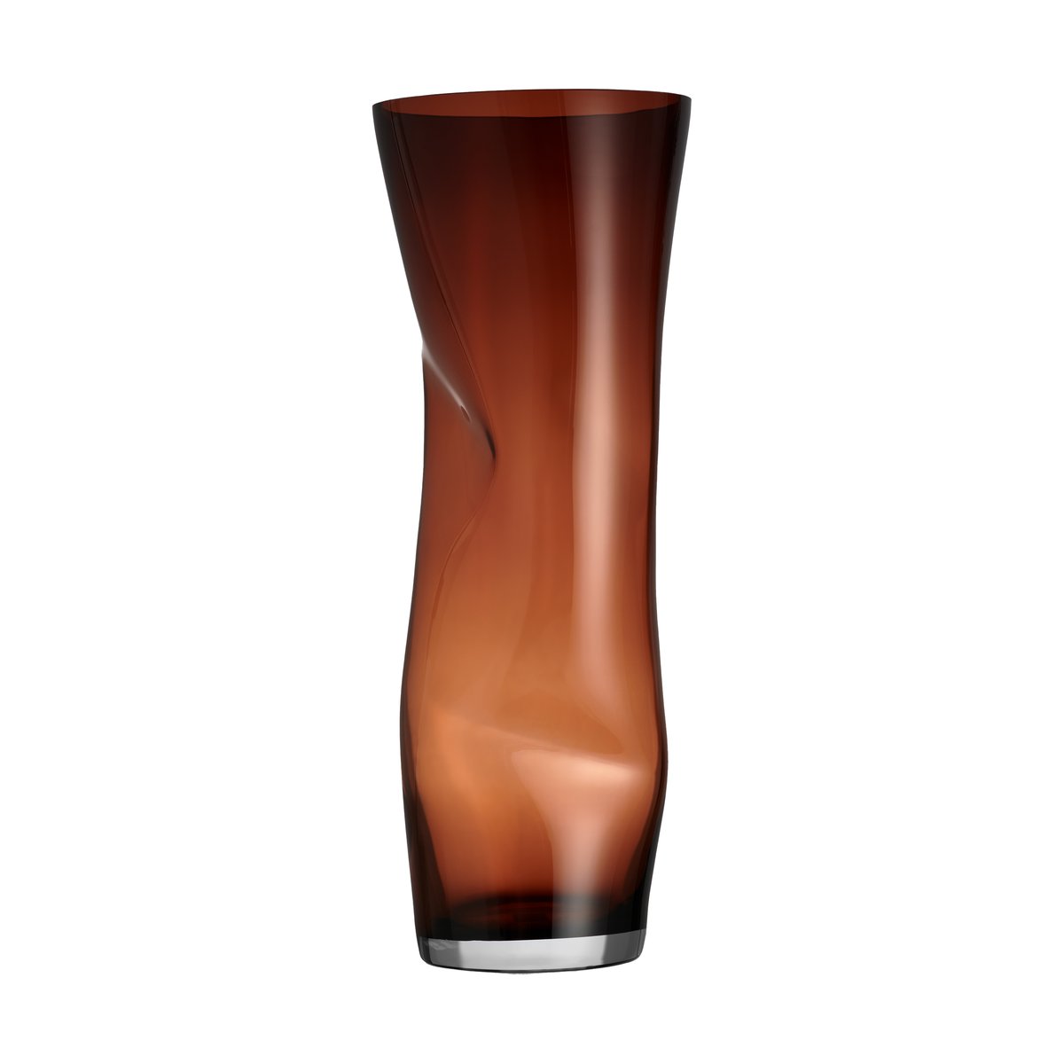 Orrefors Squeeze Vase Sunset brown