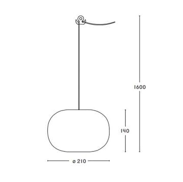 Pebble Deckenleuchte kugelig - Ochsenblut-Glas - Örsjö Belysning