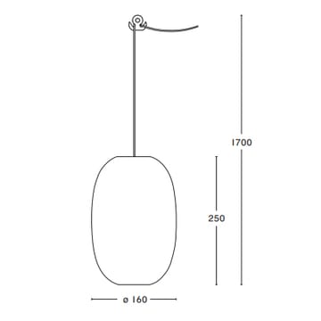 Pebble Deckenleuchte länglich - Warmgrau-Glas - Örsjö Belysning