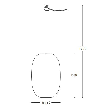 Pebble Deckenleuchte länglich, Warmgrau-Glas Örsjö Belysning