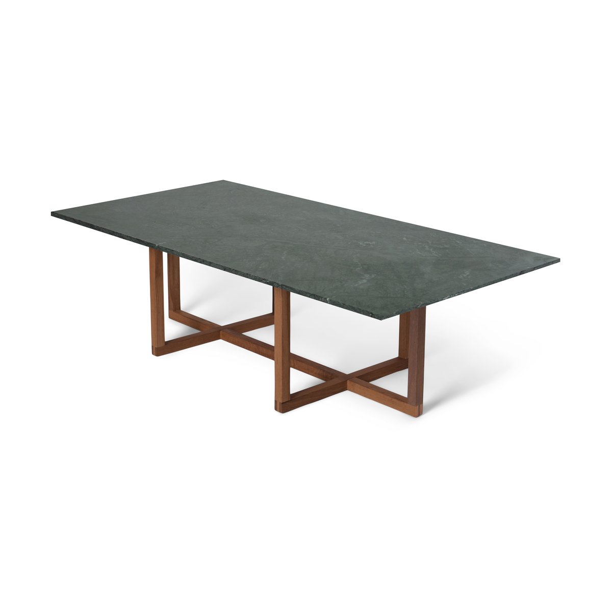 OX Denmarq Ninety Couchtisch 60x120 cm, Untergestell smoked oak Grüner marmor