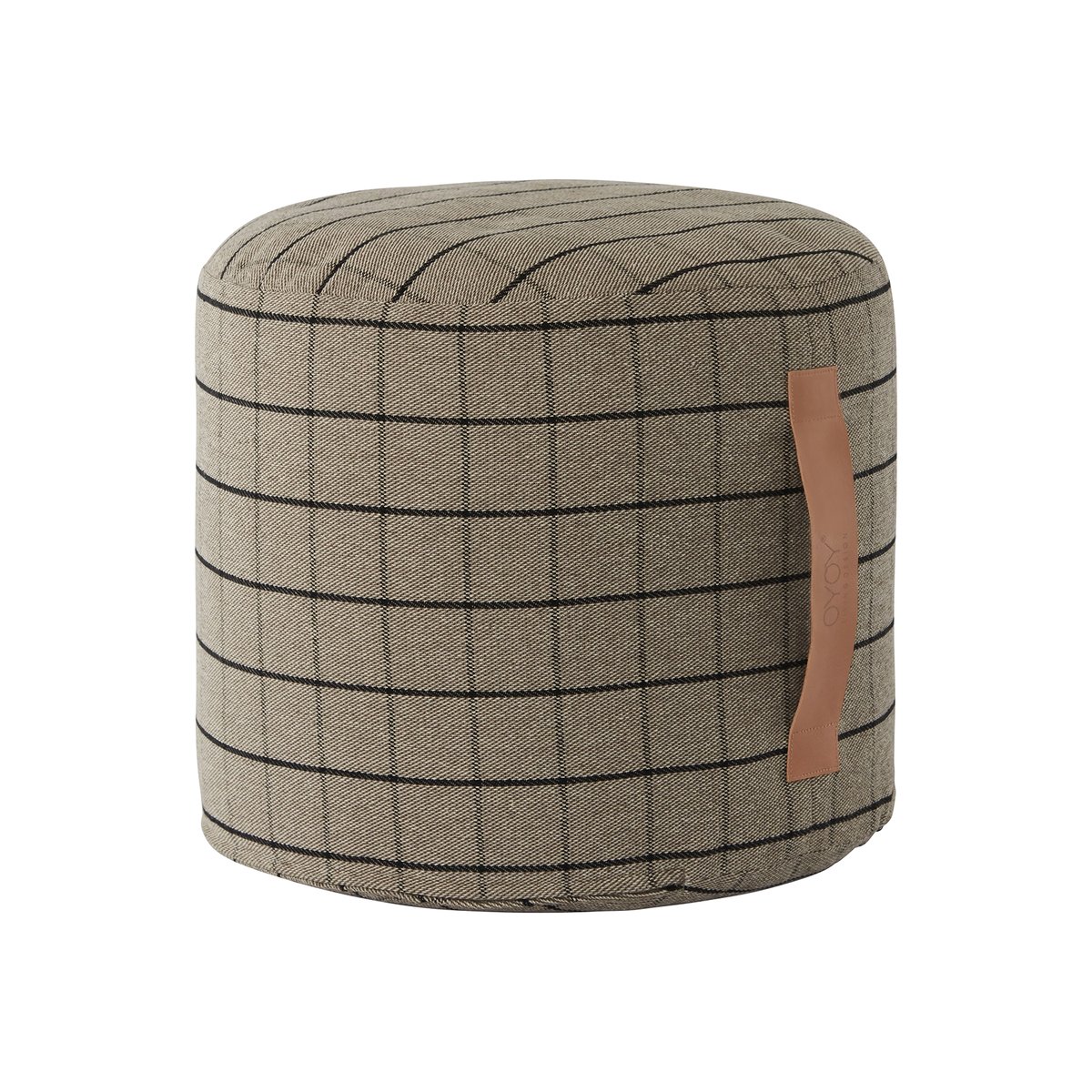 OYOY Grid Pouf Ø40cm Clay