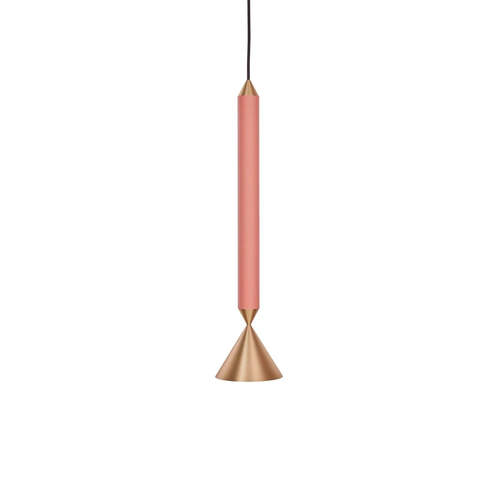 Pholc Apollo 39 Pendelleuchte Coral pink, Messing