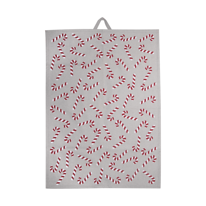 Candy cane Geschirrtuch 50x70 cm - Weiß-Grau-Rot - Pluto Design