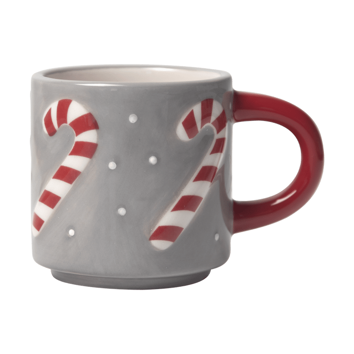 Candy cane Tasse, Grau-Weiß-Rot Pluto Design