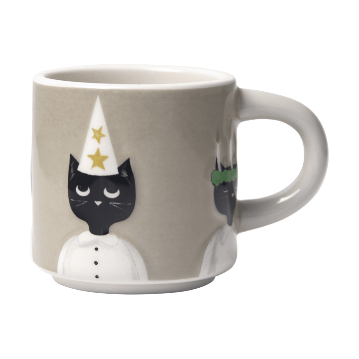 Christmas cats Tasse - Grau-Weiß-Schwarz - Pluto Design