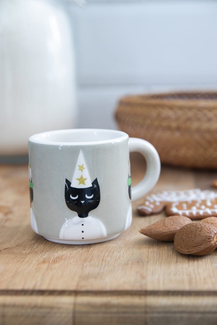 Christmas cats Tasse, Grau-Weiß-Schwarz Pluto Design