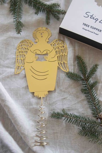 Stig L gingerbread angel tree topper Weihnachtsbaumspitze - Messing - Pluto Design