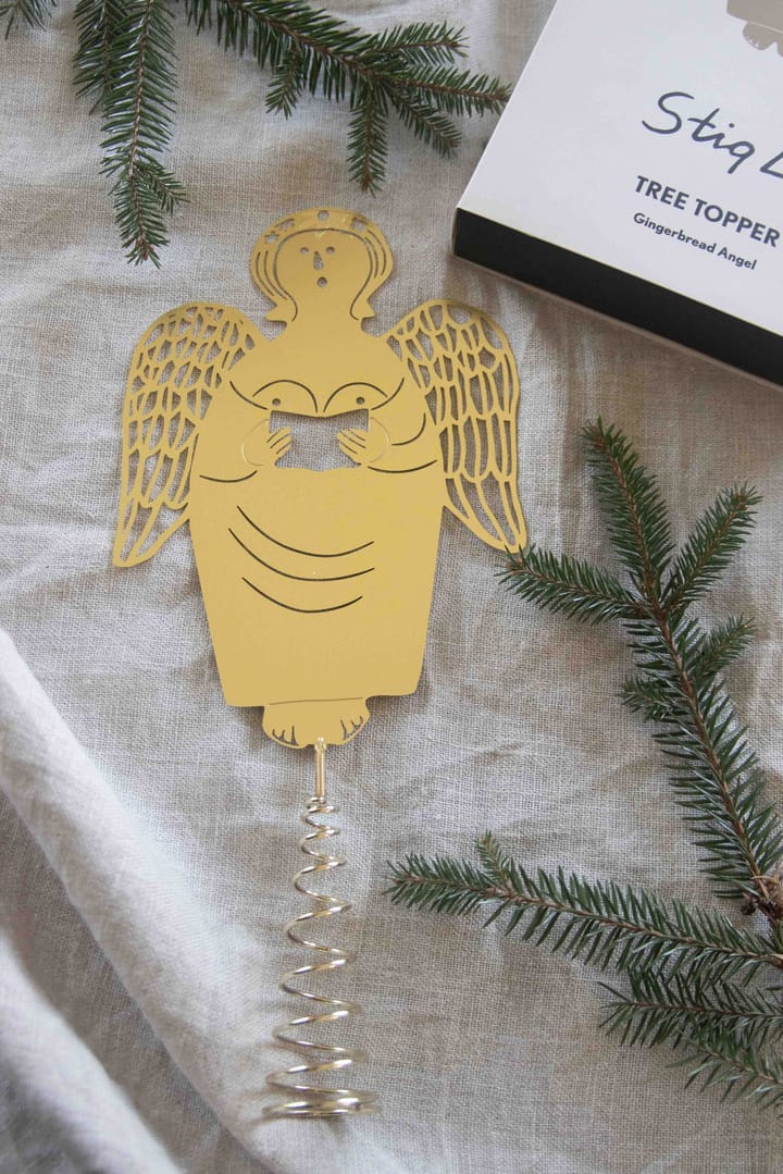 Stig L gingerbread angel tree topper Weihnachtsbaumspitze - Messing - Pluto Design