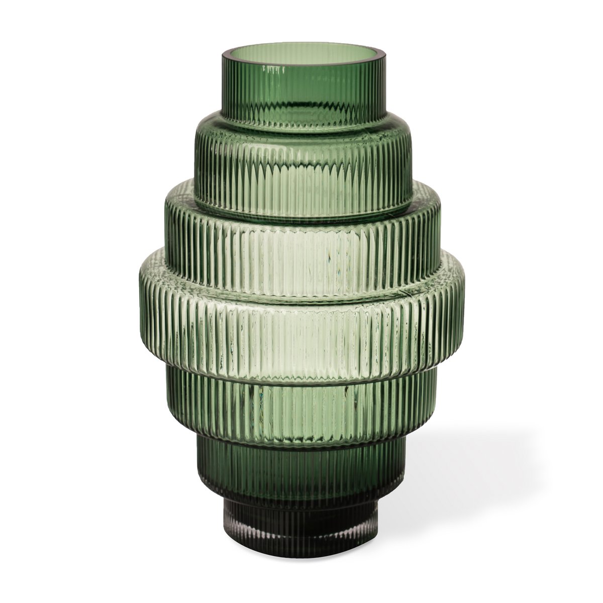 POLSPOTTEN Steps Vase L 50 cm Dark green