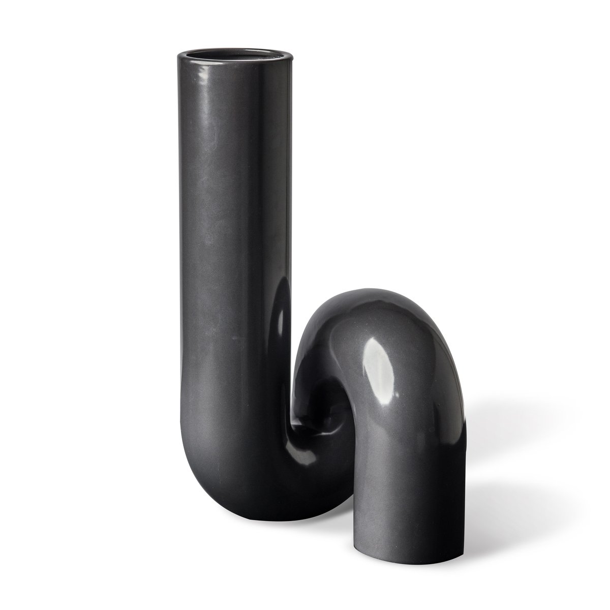 POLSPOTTEN Yourtube Vase 37 cm Schwarz