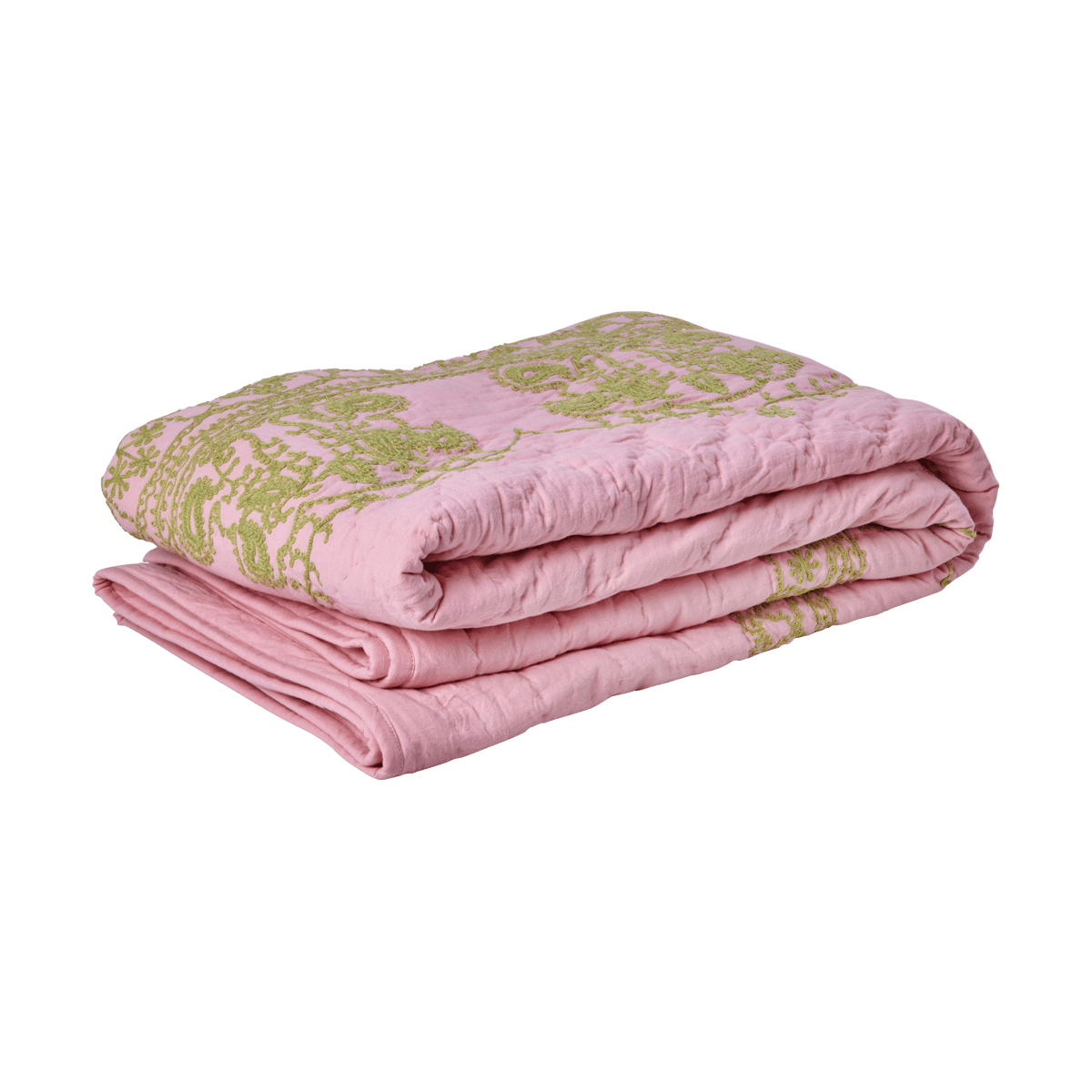 RICE Rice gesteppte Decke 140x200 cm Soft pink