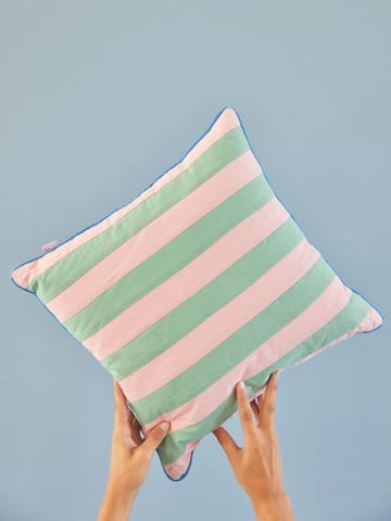 Rice Kissen gestreift 40 x 40cm - Pink-green - RICE