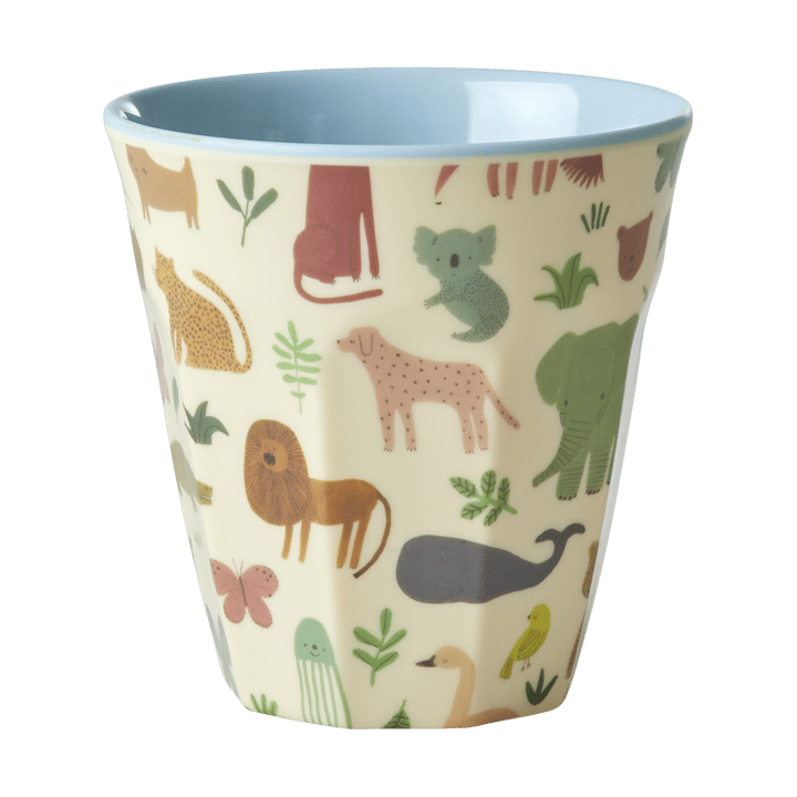 Rice Melaminbecher medium - Sweet Jungle Print-Soft blue - RICE