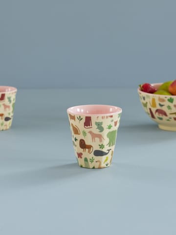 Rice Melaminbecher medium - Sweet Jungle Print-Soft Pink - RICE