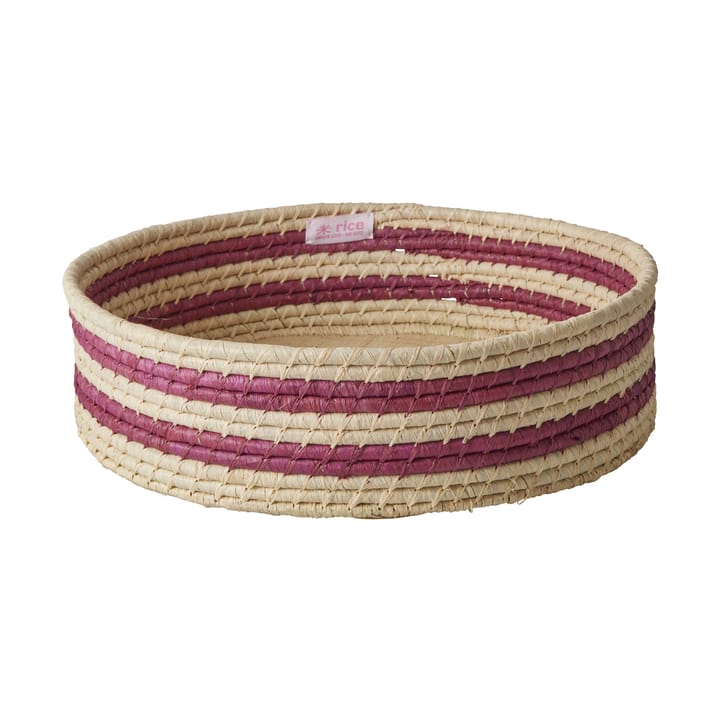 Rice Raffia runder Aufbewahrungskorb large, Aubergine RICE